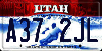 UT license plate A372JL