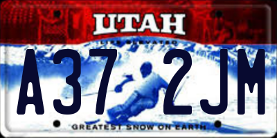 UT license plate A372JM
