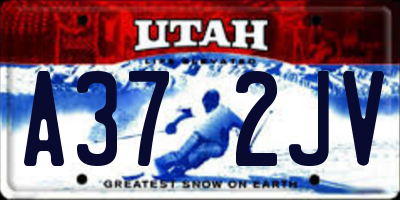 UT license plate A372JV