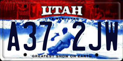 UT license plate A372JW