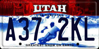 UT license plate A372KL