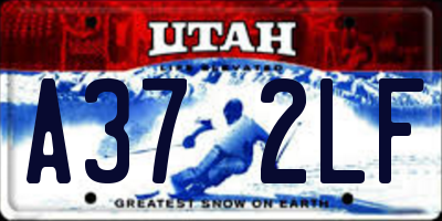 UT license plate A372LF