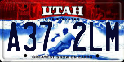 UT license plate A372LM