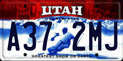 UT license plate A372MJ