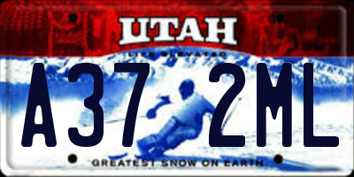 UT license plate A372ML