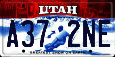 UT license plate A372NE
