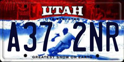 UT license plate A372NR