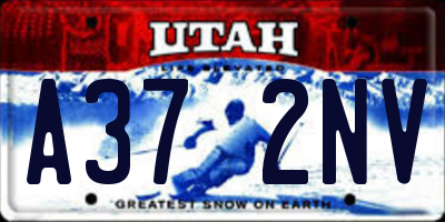 UT license plate A372NV