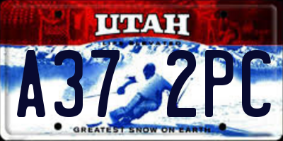 UT license plate A372PC