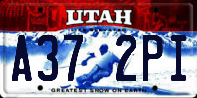 UT license plate A372PI