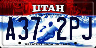 UT license plate A372PJ