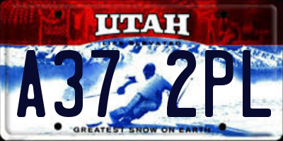 UT license plate A372PL