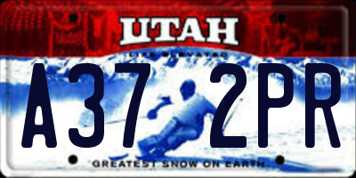 UT license plate A372PR
