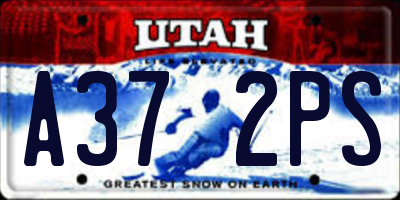 UT license plate A372PS