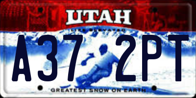 UT license plate A372PT