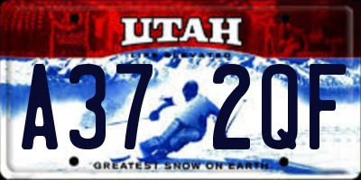 UT license plate A372QF