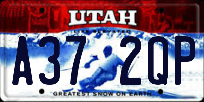 UT license plate A372QP