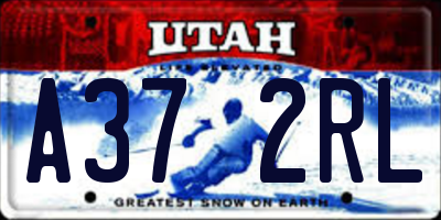 UT license plate A372RL