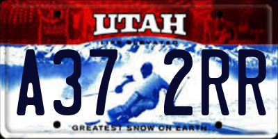UT license plate A372RR