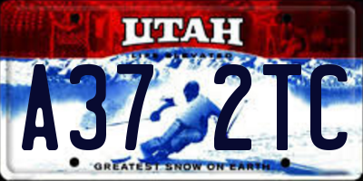 UT license plate A372TC