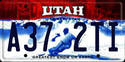 UT license plate A372TI