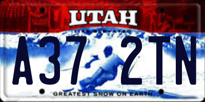 UT license plate A372TN