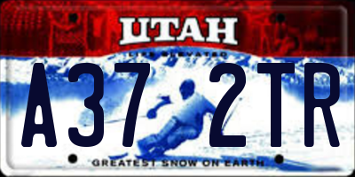 UT license plate A372TR