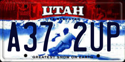 UT license plate A372UP