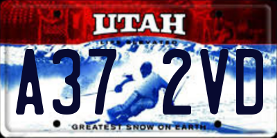 UT license plate A372VD