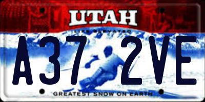 UT license plate A372VE