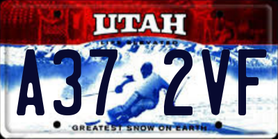 UT license plate A372VF