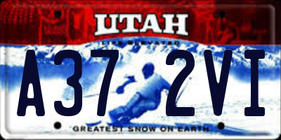 UT license plate A372VI
