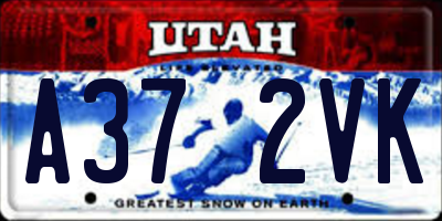 UT license plate A372VK
