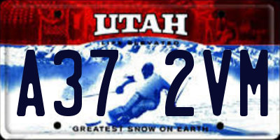 UT license plate A372VM