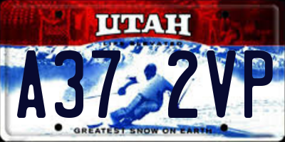 UT license plate A372VP