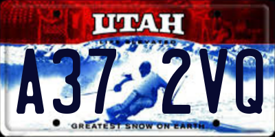 UT license plate A372VQ