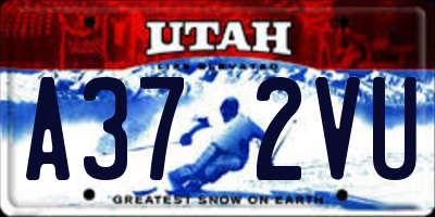 UT license plate A372VU