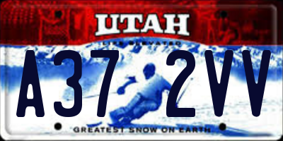 UT license plate A372VV