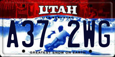 UT license plate A372WG