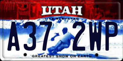 UT license plate A372WP
