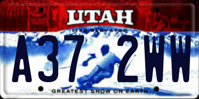 UT license plate A372WW