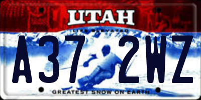 UT license plate A372WZ