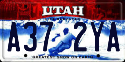 UT license plate A372YA