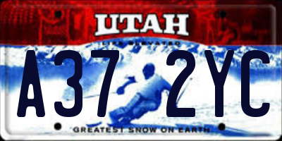 UT license plate A372YC