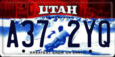 UT license plate A372YQ