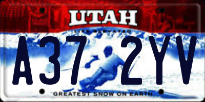UT license plate A372YV