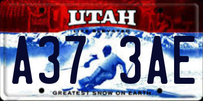 UT license plate A373AE