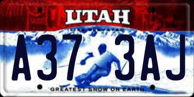 UT license plate A373AJ