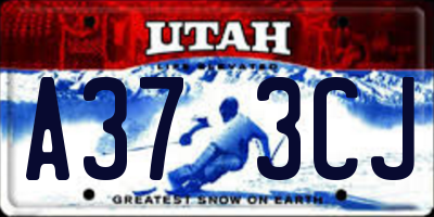 UT license plate A373CJ