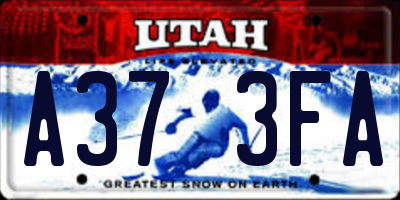 UT license plate A373FA